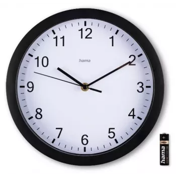 Hama Elba Ρολόι quartz στρογγυλό μαύρο, λευκό