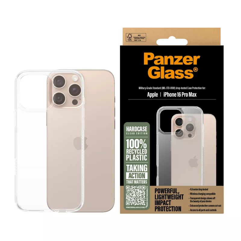 PanzerGlass ® HardCase διαφανές iPhone 16 Pro Max, θήκη, Apple, Apple - iPhone 16 Pro Max, διαφανές