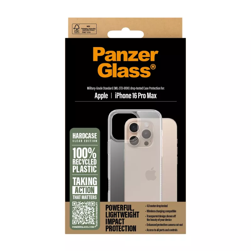 PanzerGlass ® HardCase διαφανές iPhone 16 Pro Max, θήκη, Apple, Apple - iPhone 16 Pro Max, διαφανές