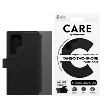Θήκη κινητού PanzerGlass CARE Feature Case Tango Two-in-One Wallet, συμβατή με Samsung Galaxy S24 Ultra, διαφανής