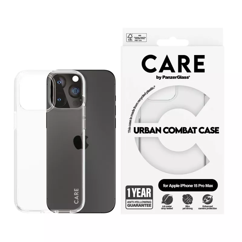Θήκη PanzerGlass CARE™ by ® Urban Combat Διαφανής iPhone 15 Pro Max