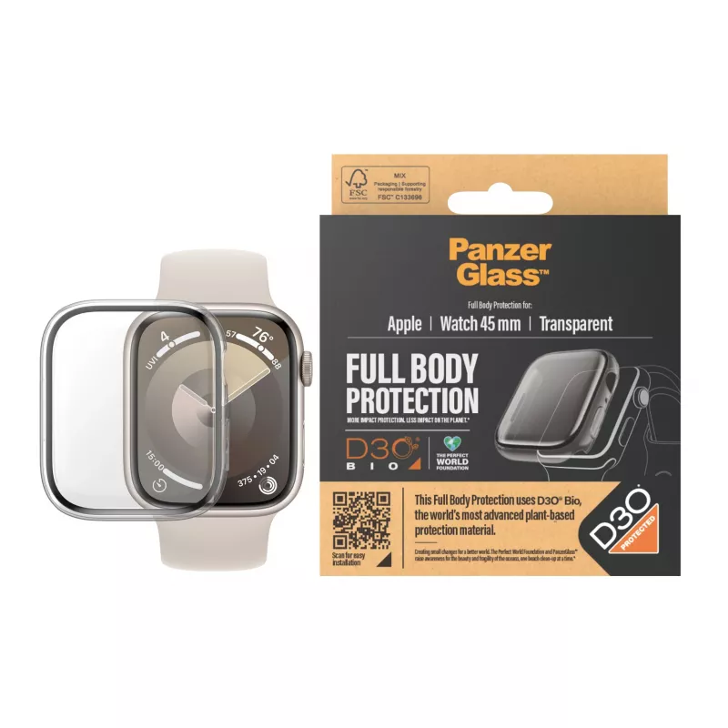 PanzerGlass ® Full Body Διαφανής με D3O® Apple Watch Series 9 | 45mm