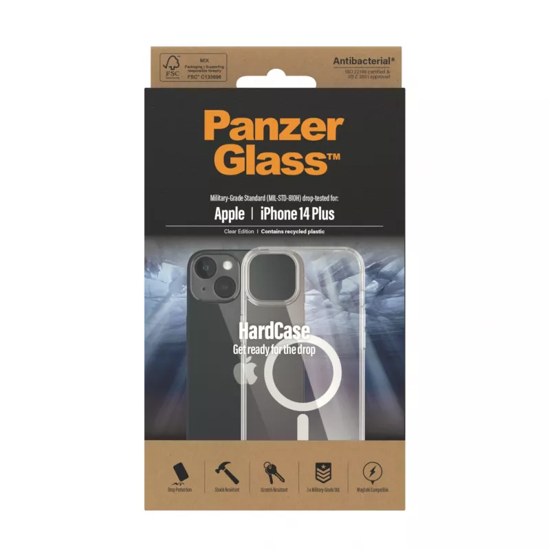 PanzerGlass ® HardCase διαφανές με λευκό MagSafe iPhone 14 Plus
