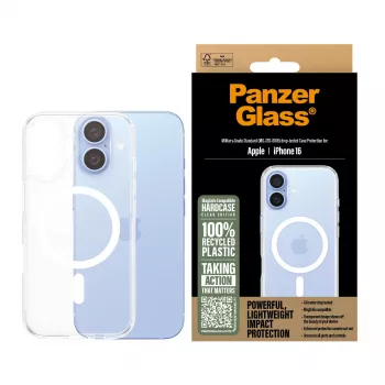 Θήκη PanzerGlass HardCase διαφανές με λευκό MagSafe iPhone '24 6.1 ιντσών
