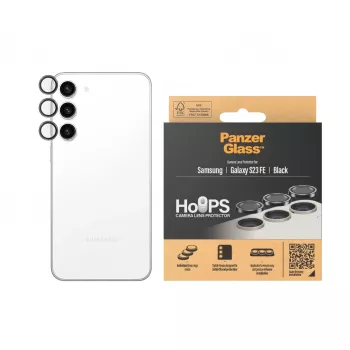 PanzerGlass Hoops προστασία φακών κάμερας Samsung Galaxy S23 FE μαύρο ανθεκτικό στις γρατσουνιές ανθεκτικό στις πτώσεις