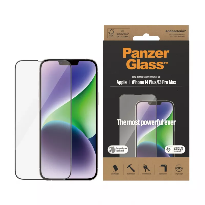 PanzerGlass ® μεμβράνη προστασίας οθόνης iPhone 14 Plus | 13 Pro Max | Ultra-Wide Fit με EasyAligner