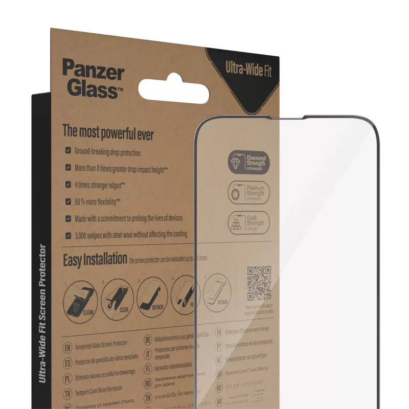 PanzerGlass ® μεμβράνη προστασίας οθόνης iPhone 14 Plus | 13 Pro Max | Ultra-Wide Fit με EasyAligner