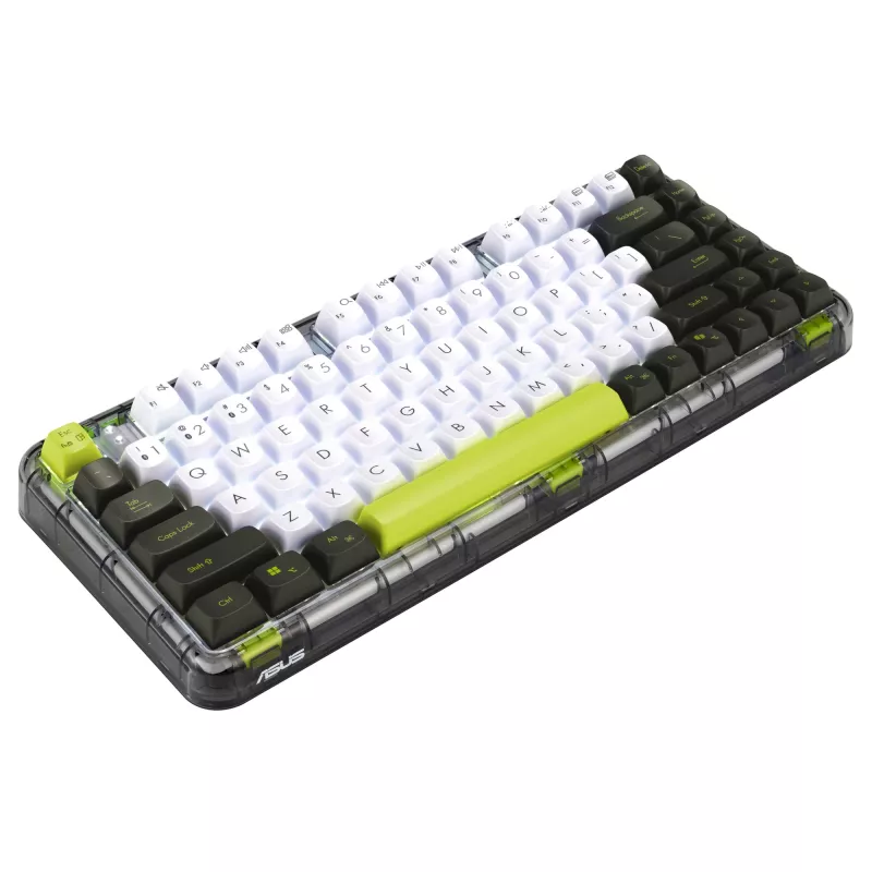 ASUS Jelly75 KD201 Μηχανικό πληκτρολόγιο, 75% Layout, USB, RF Wireless και Bluetooth, Πολύχρωμο