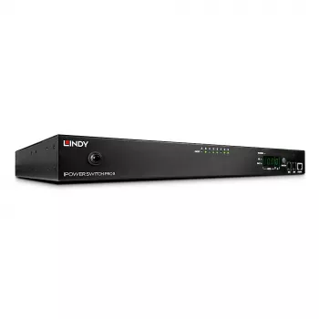 Lindy IPower Switch Pro 8 (Power Management over IP), Εσωτερικός χώρος, Υποδοχή C14, Μαύρο, Χάλυβας, 8 πρίζες, Υπερθέρμανση
