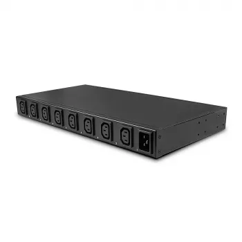 Lindy IPower Switch Pro 8 (Power Management over IP), Εσωτερικός χώρος, Υποδοχή C14, Μαύρο, Χάλυβας, 8 πρίζες, Υπερθέρμανση