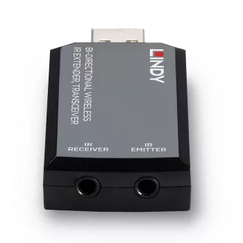 Lindy Αμφίδρομος Ασύρματος IR Extender, Πομποδέκτης, AV πομπός και δέκτης, 150 m, Ενσύρματο, Μαύρο