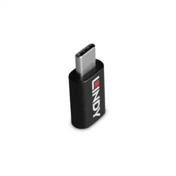 Lindy USB 3.2 Τύπου C σε C 100W Data Blocker, USB Τύπου C, USB Τύπου C, Μαύρο