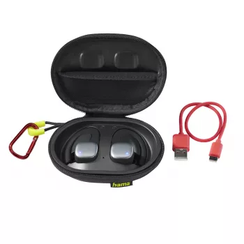 Hama Spirit Athletics Ακουστικά True Wireless Stereo (TWS) Γάντζος αυτιού Αθλητικά Bluetooth Μαύρο
