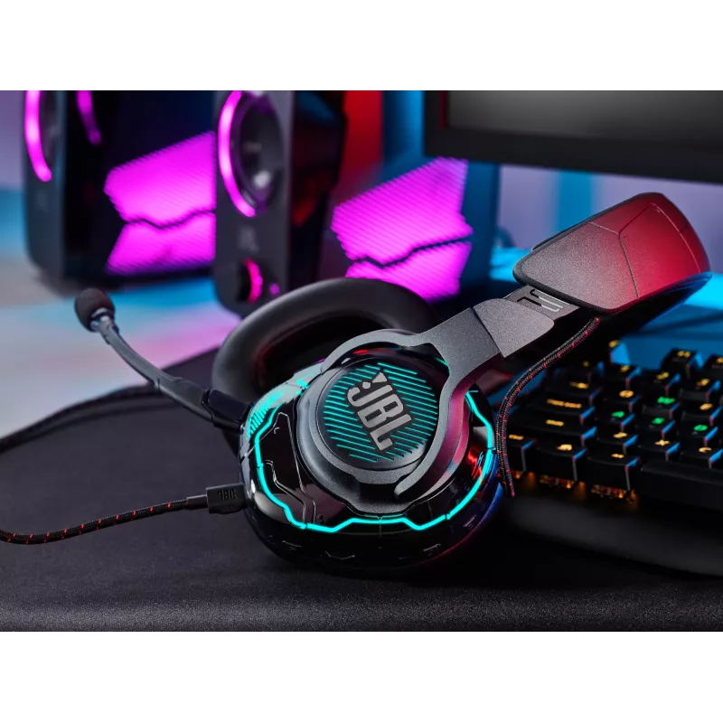 JBL Quantum One ενσύρματα gaming ακουστικά over-ear, ενεργή ακύρωση θορύβου, USB-C, 3,5 mm, 20 - 20000 Hz, μαύρα
