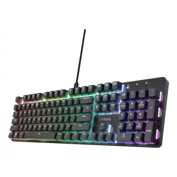 Πληκτρολόγιο Gaming Trust GXT 871 Zora Μηχανικό USB RGB Μαύρο