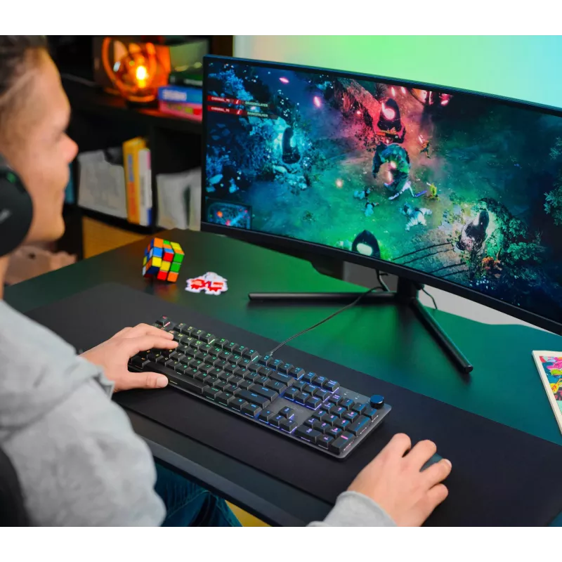 Πληκτρολόγιο gaming Trust GXT 866 Torix μηχανικό USB QWERTZ μαύρο