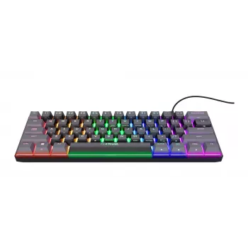 Πληκτρολόγιο gaming Trust GXT 867 Acira USB QWERTZ γερμανικό μαύρο γκρι 60% μηχανικό RGB
