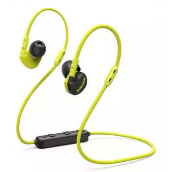 Hama Freedom Athletics III Ασύρματα Ακουστικά με Γάντζο Αυτιού, In-Ear Αθλητικά Bluetooth Μαύρο, Κίτρινο