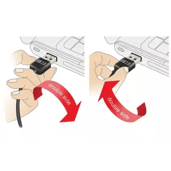 Καλώδιο USB DeLOCK 1 m USB 2.0 A - B βύσμα/βύσμα μαύρο