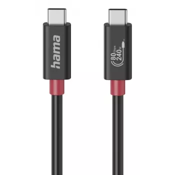 Hama Καλώδιο USB-C, E-Marker, USB4 Gen4, 80 Gbit/s, 5 A, 240 W, 1,00 m