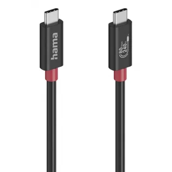 Hama Καλώδιο USB-C, E-Marker, USB4 Gen4, 80 Gbit/s, 5 A, 240 W, 1,00 m