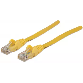 Καλώδιο δικτύου Patch Intellinet, Cat6, 2 m, Κίτρινο, CCA, U/UTP, PVC, RJ45, επιχρυσωμένες επαφές, προστασία γλωττίδων, προστατευτικό κάλυμμα από λυγισμό, εφ' όρου ζωής εγγύηση