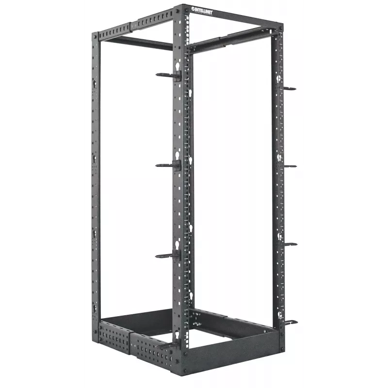 Intellinet 19 inch Rack Δικτύου – Open Frame (4-Post), 26HE, μαύρο, επίπεδη συσκευασία, έως 360 kg
