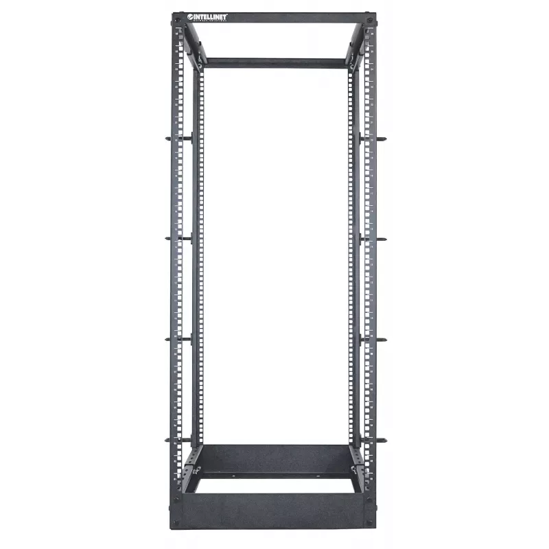 Intellinet 19 inch Rack Δικτύου – Open Frame (4-Post), 26HE, μαύρο, επίπεδη συσκευασία, έως 360 kg