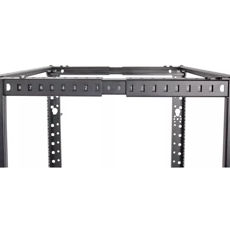 Intellinet 19 inch Rack Δικτύου – Open Frame (4-Post), 26HE, μαύρο, επίπεδη συσκευασία, έως 360 kg