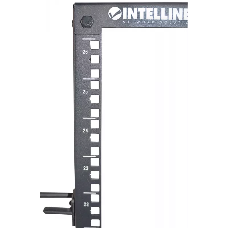 Intellinet 19 inch Rack Δικτύου – Open Frame (4-Post), 26HE, μαύρο, επίπεδη συσκευασία, έως 360 kg