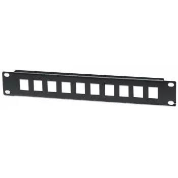 Intellinet Patch Panel, κενό, 10 inch, 1HE, 10-Port, μαύρο, τοποθέτηση σε rack, 1HE, μαύρο