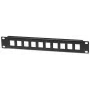 Intellinet Patch Panel, κενό, 10 inch, 1HE, 10-Port, μαύρο, τοποθέτηση σε rack, 1HE, μαύρο