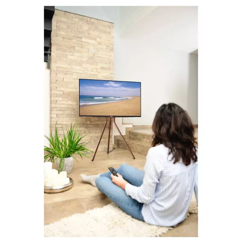 Hama Easel Design 190,5 cm (75 inch) Μαύρο, Καρυδιά