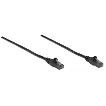Καλώδιο δικτύου patch Intellinet, Κατ. 6, 10 m, μαύρο, CCA, U/UTP, PVC, RJ45, επιχρυσωμένες επαφές, χωρίς γλωττίδα, ενσωματωμένο ανάγλυφο, εφ' όρου ζωής εγγύηση