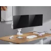 Equip 17 ιντσών - 35 ιντσών βάση υψηλής αντοχής διπλής οθόνης για γραφείο, λευκό