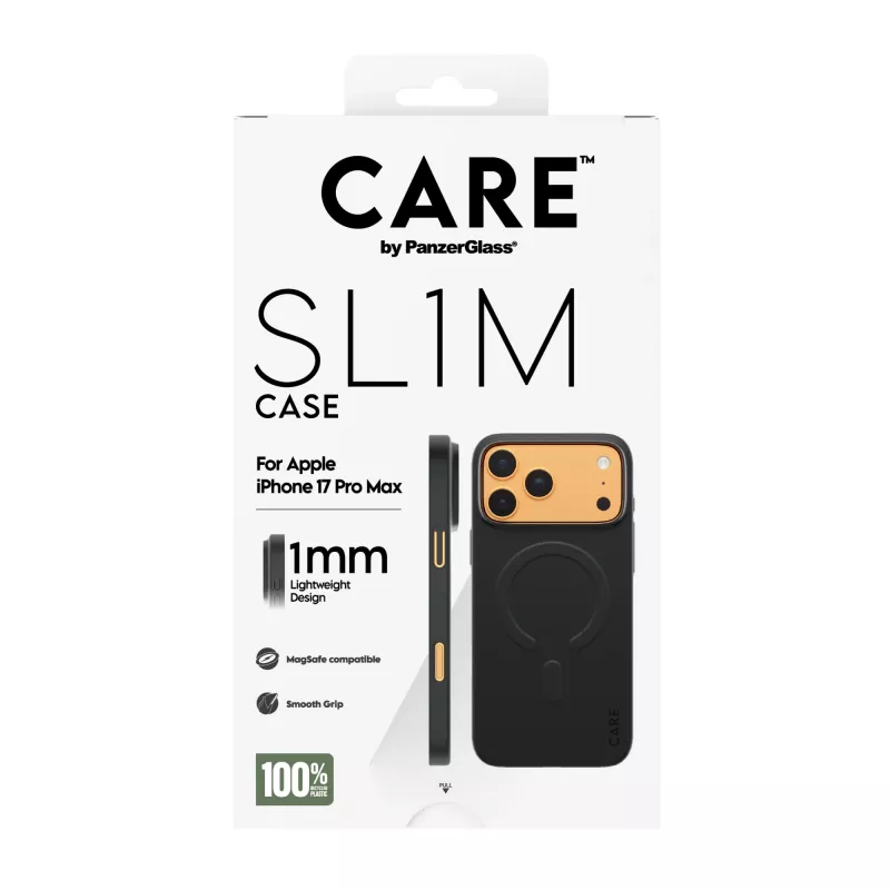 Θήκη κινητού PanzerGlass CARE™ SL1M μαύρη με MagSafe για iPhone 17 Pro Max