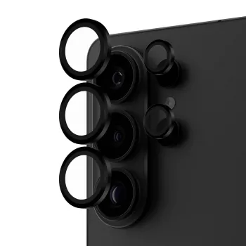 Προστασία φακού κάμερας PanzerGlass Hoops για Samsung Galaxy S26 Ultra — σκληρυμένο γυαλί, σιλικόνη, μαύρο