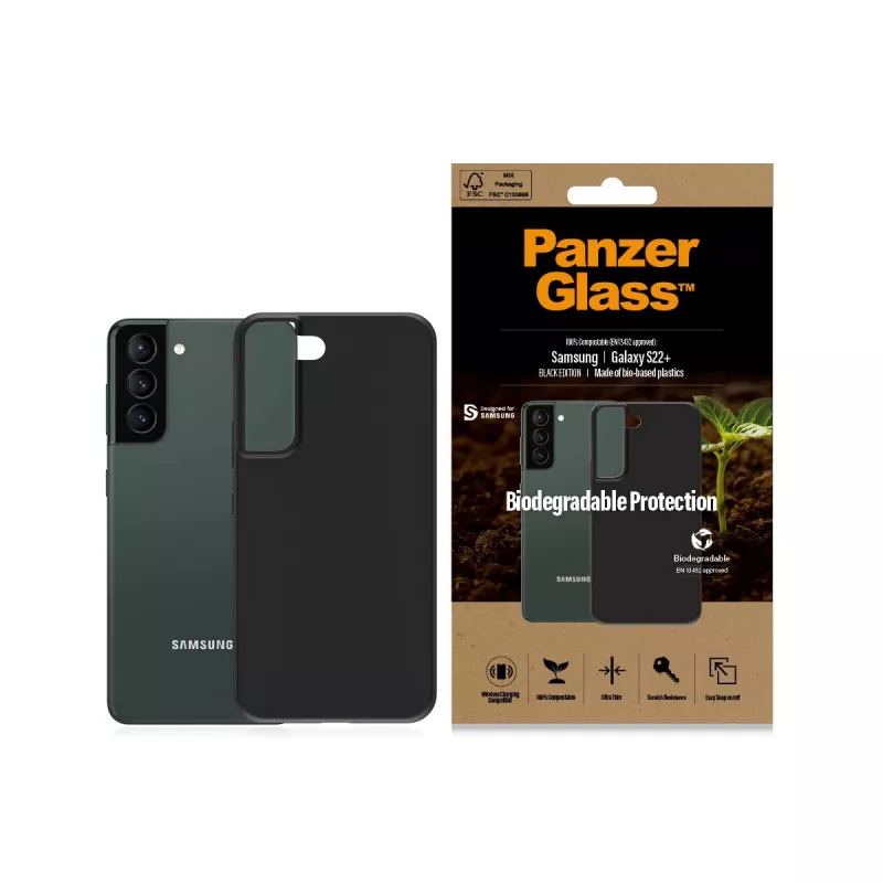 Θήκη PanzerGlass Samsung Galaxy S22 Plus μαύρη βιοδιασπώμενη