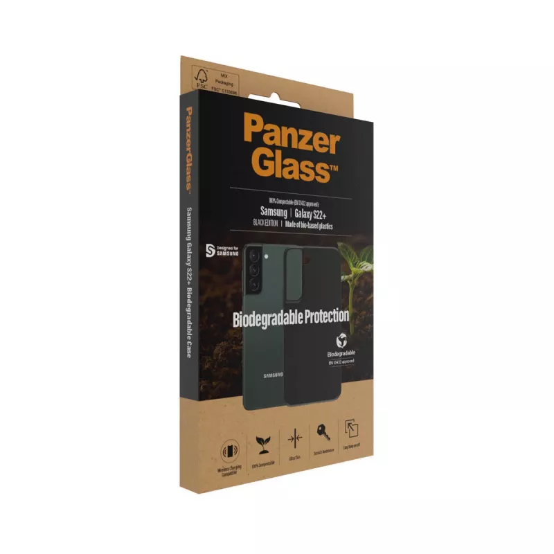 Θήκη PanzerGlass Samsung Galaxy S22 Plus μαύρη βιοδιασπώμενη