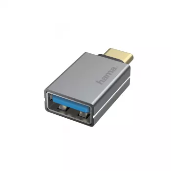 Hama 00200300 προσαρμογέας USB Type-A USB Type-C γκρι