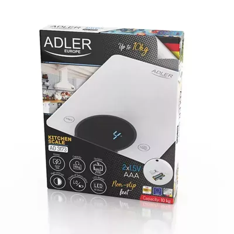 Ηλεκτρονική ζυγαριά κουζίνας Adler AD 3173W