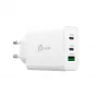 j5create JUP3365E-EN 65W GaN USB-C® 3-Port φορτιστής, εσωτερικού χώρου, AC, λευκό