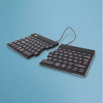 R-Go Tools Εργονομικό πληκτρολόγιο R-Go Split Break με λογισμικό διαλειμμάτων, εργονομικό διαιρεμένο πληκτρολόγιο, AZERTY (FR), Bluetooth, μαύρο