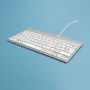 R-Go Tools Εργονομικό πληκτρολόγιο R-Go Compact Break, συμπαγές πληκτρολόγιο με λογισμικό διαλειμμάτων, AZERTY (BE), ενσύρματο, λευκό