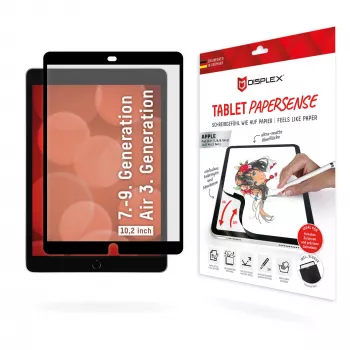 Προστασία οθόνης με υφή χαρτιού Displex TABLET PAPERSENSE για iPad 7./8./9. γενιάς και iPad Air 3, ματ 26,7 cm (10,5 ίντσες), 3H, επανατοποθετούμενη