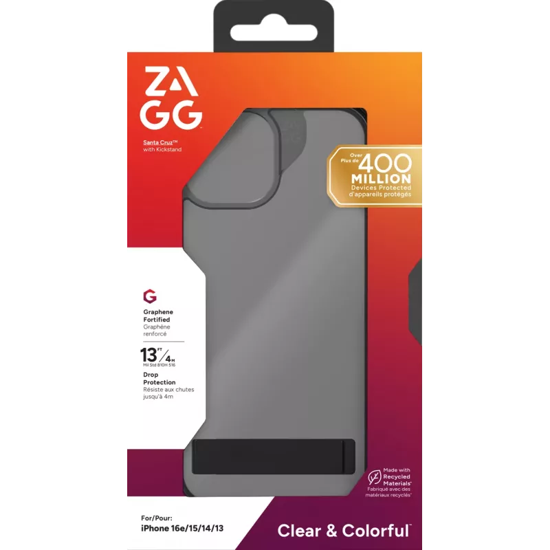 ZAGG Santa Cruz Θήκη με Kickstand iPhone 17e/16e/15/14/13 Μαύρο