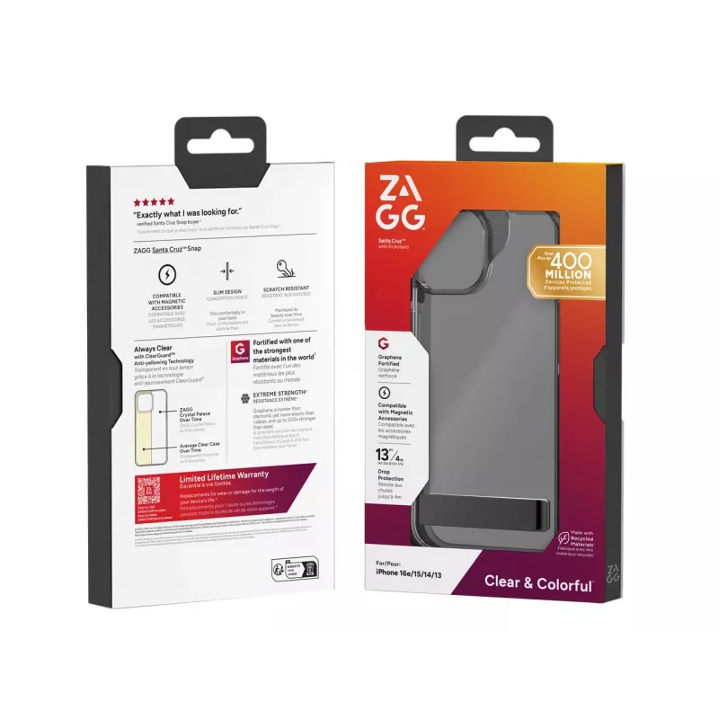 ZAGG Santa Cruz Θήκη με Kickstand iPhone 17e/16e/15/14/13 Μαύρο