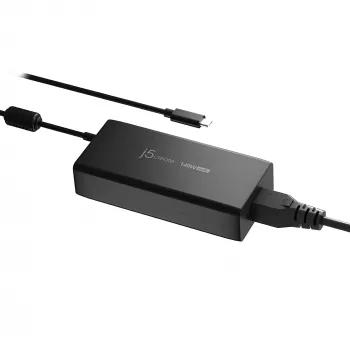 USB-C GaN Φορτιστής j5create JUP17140 140W PD3.1, Εσωτερικού χώρου, Μαύρο, 59×127×30,5 mm