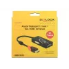 Delock 62902 Προσαρμογέας DisplayPort 1.2 σε VGA / HDMI / DVI, 4K, παθητικός, Μαύρο