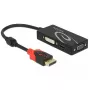Delock 62902 Προσαρμογέας DisplayPort 1.2 σε VGA / HDMI / DVI, 4K, παθητικός, Μαύρο